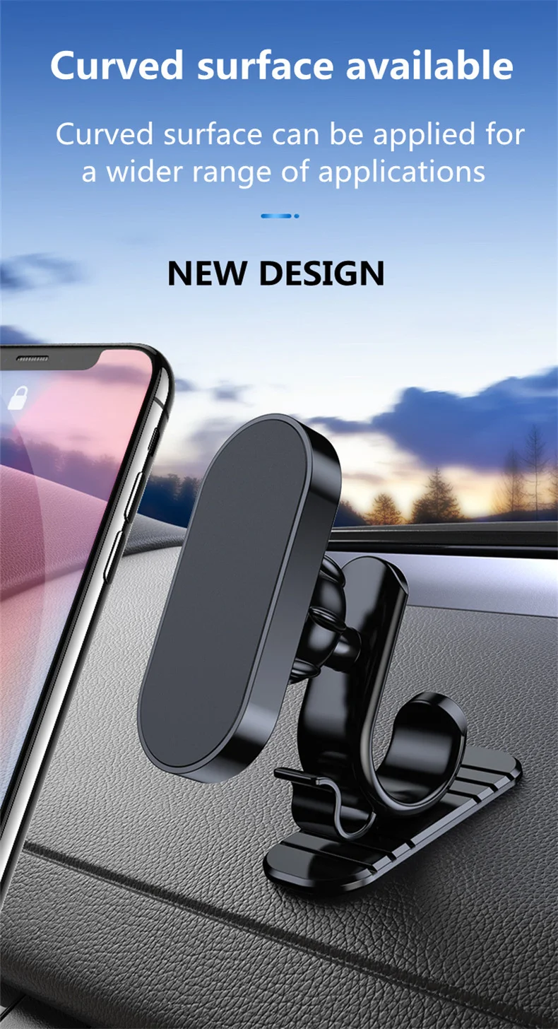 Soporte magnético de teléfono móvil para coche, montaje con Clip giratorio  de 360 grados, GPS, para iPhone, Xiaomi, Huawei y Samsung - AliExpress