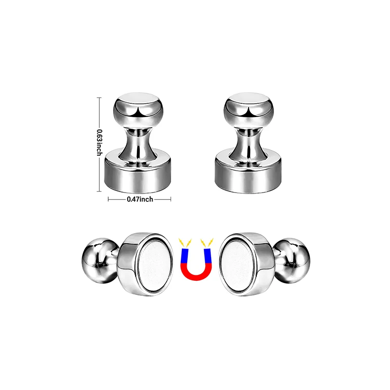 Neodymium Magnets 3/5/10 PCs Super Strong Neodymium Magnet Magnetic Pushpins Sucker Thumbtack Steel Magnet Push Pin for Refrigerator Whiteboard