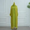 Kimono Cardigan pour Femmes Musulmanes, Robes Abaya Ouvertes Ornées de Diamants, Écharpe, Longue Robe, Robe de Dubaï, Robe Turque, Vêtements Islamiques, Marocain, Eid, Ramadan