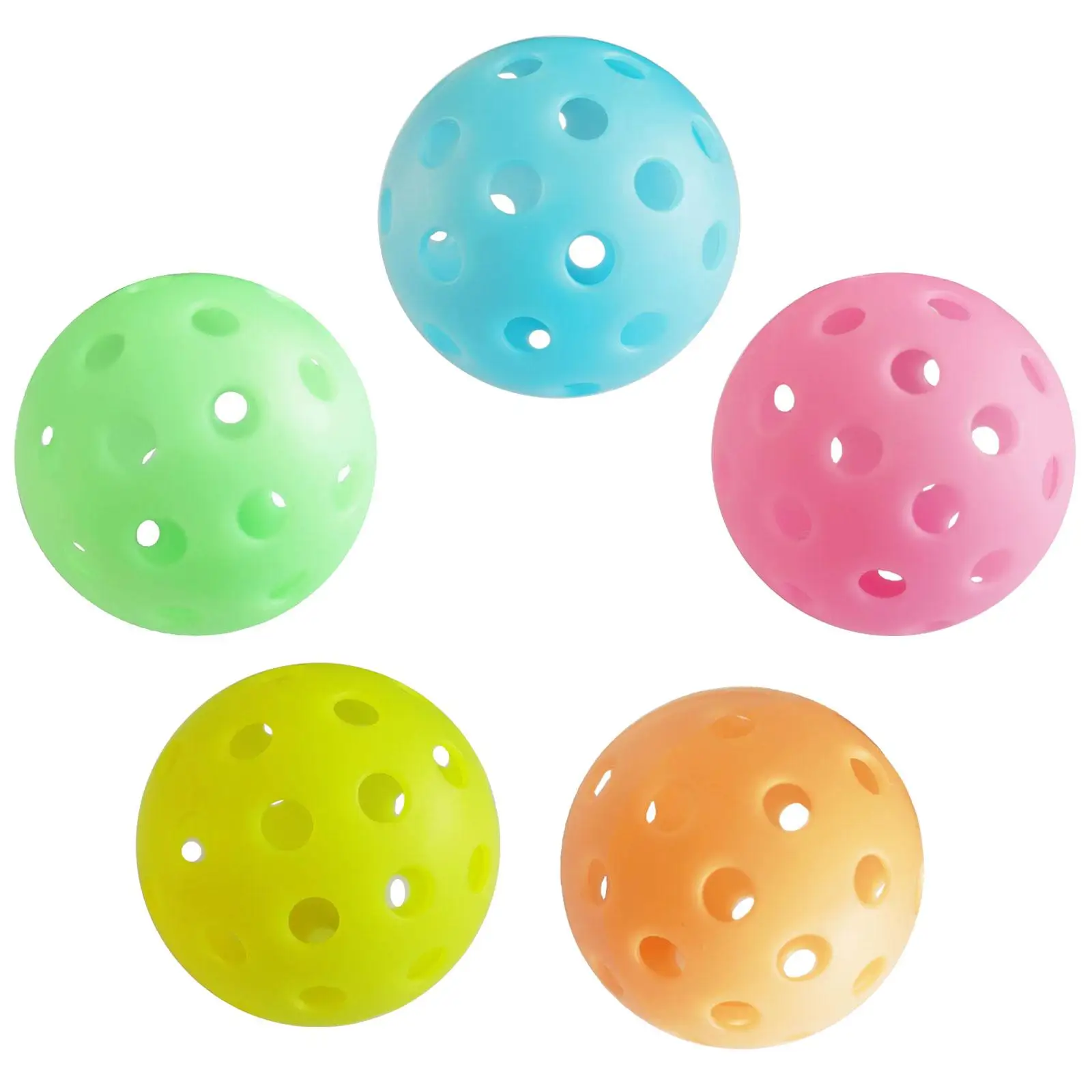 definir bolas de pickleball brilhantes coloridas. equipamentos