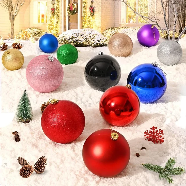 Decoraciones de bolas de navidad grandes de 15cm, adornos de árbol