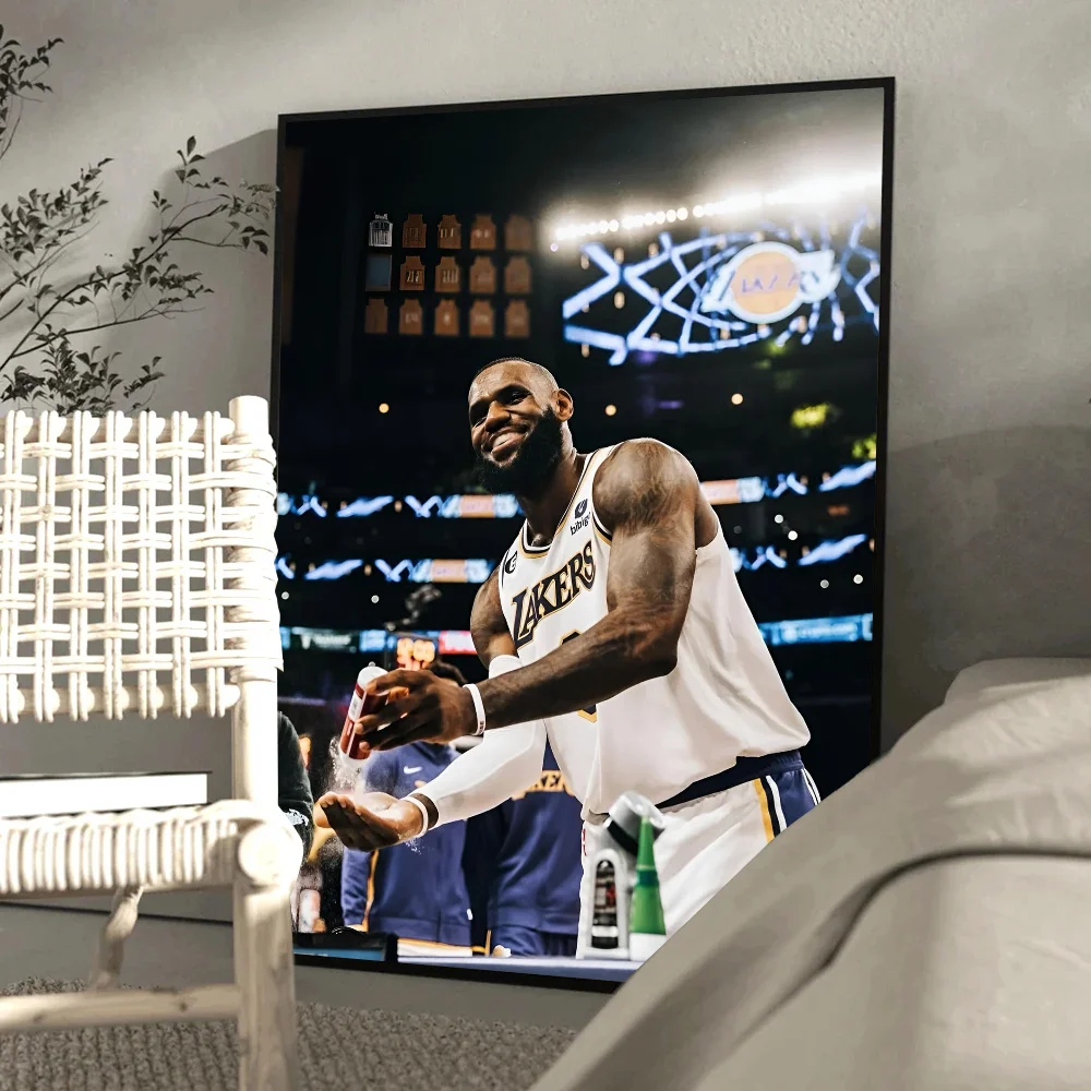 Basquete LeBron James Cartaz Impressão Em Papel, Arte Pintura Decoração,  Sala De Estar, Quarto, Bar, Restaurante, Café, Casa, 1Pc - AliExpress, image size:1000x1000