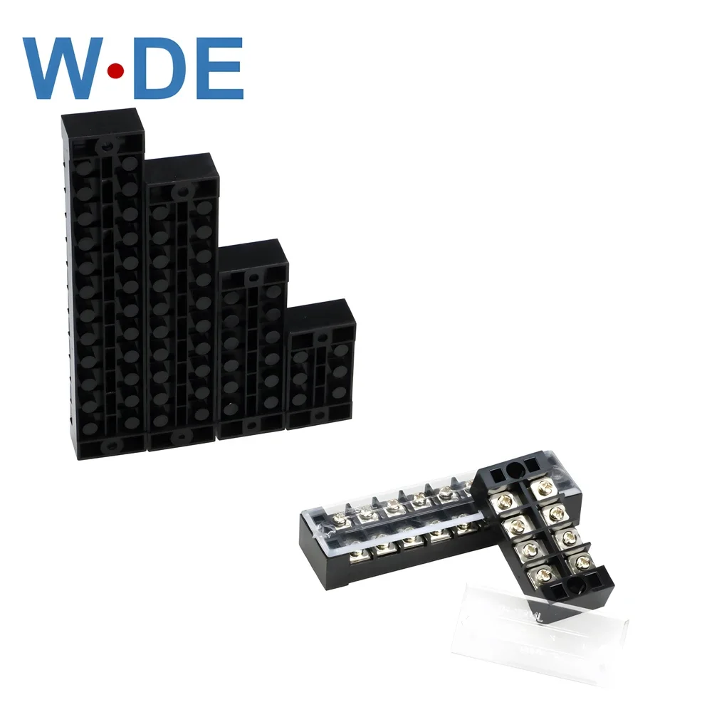 1 Piece TB25 Barrier Screw Terminal Block TB Series Wire Connector 600V 25A 3/4/6/8/10/12 Positions Connector Barrier wire connectors din rail terminal block