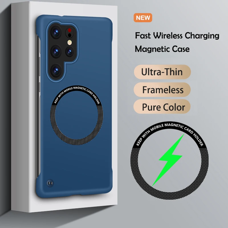 Luxury Ultra Slim Magnetic Frameless Solid Color Phone Case