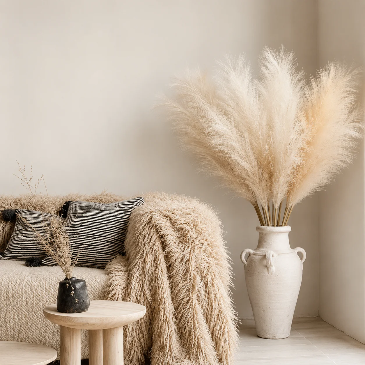 1/3/5pcs Fluffy Artificial Pampas Grass 97cm Boho Decor Flowers Bedroom Decor for Floor Vase Filler Farmhouse Home Wedding Decor