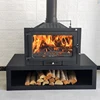 Fireplace Home Living Room Decorating Warming Cast Iron Villa Built-In Wood-Burning Flame Heating Stove 2