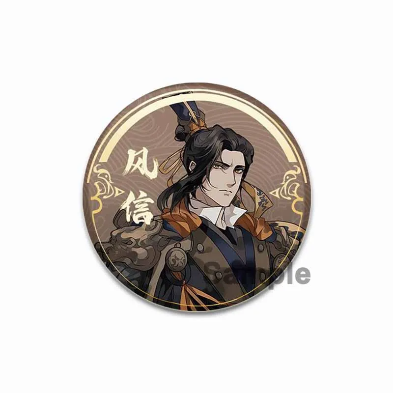 Insignia de anime con la bendición del oficial del cielo, broches con forma de figura de dibujos animados de Xie Lian, pines de esmalte exquisitos para cosplay, accesorios para mochilas
