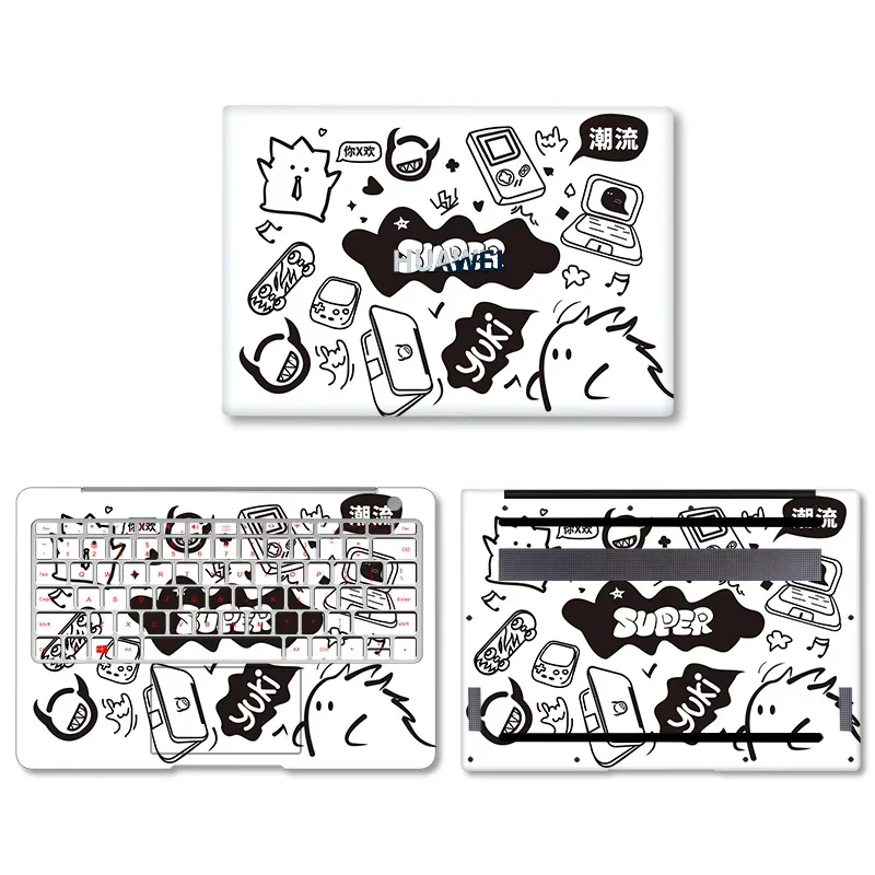 Per Huawei Laptop Sticker 2023 Matebook D16 D15 D14 2022 14 14S Graffiti Sticker Skin Top/Bottom/Palm Rest