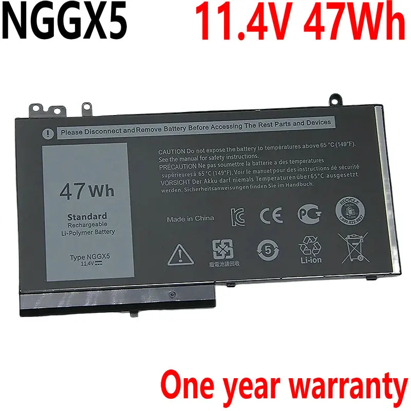 

11.4V 47Wh NGGX5 Laptop Battery For Dell Latitude E5250 E5470 E5270 E5570 JY8D6 954DF 0RDRH9 0JY8D6