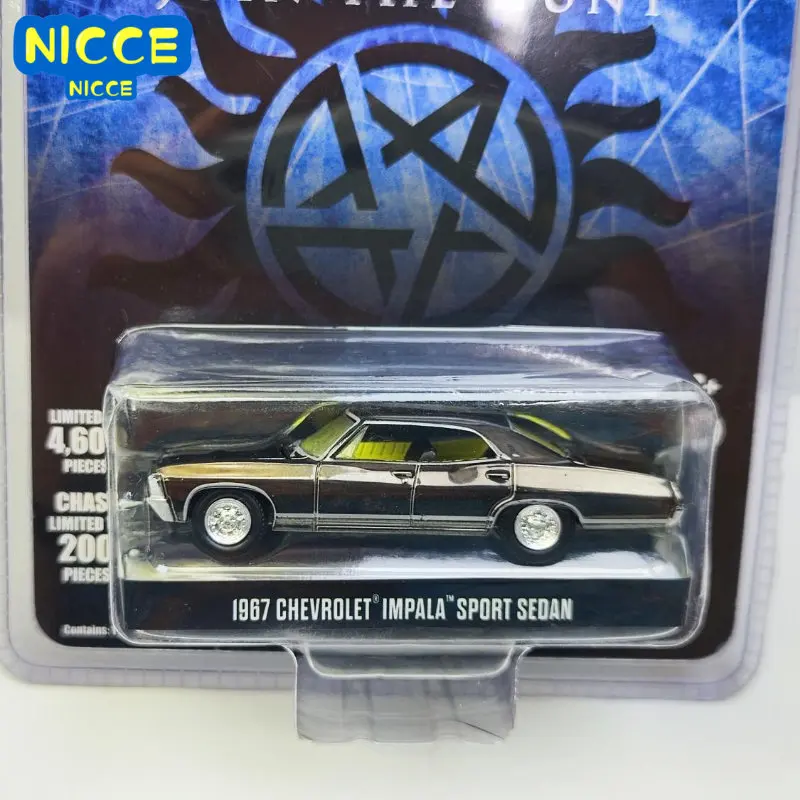 

Модель автомобиля Nicce Model 1:64 сверхъестественная 1967 для Chevrolet Impala Sport Sedan, Детская Коллекция подарков
