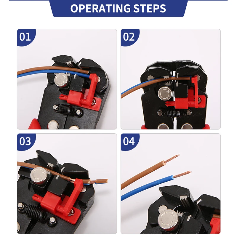 Crimper cable cutter adjustable automatic wire stripper multifunctional stripping crimping pliers terminal hand tool XIONGISOLAR