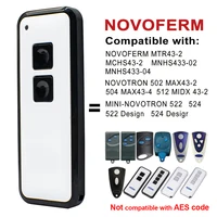 NOVOFERM 522 524 NOVOTRON 502 MAX43-2 504 MAX43-4 MNHS433 MTR43-2 MCHS43-2 Garage Gate Remote Control Keychain 433.92MHz 2