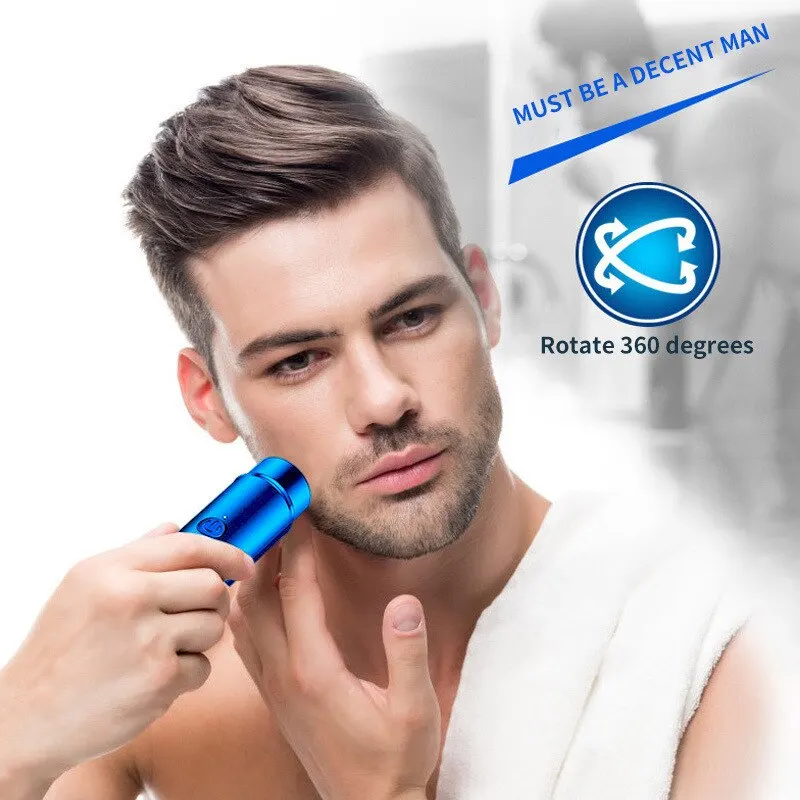 Electric Shaver Men's Mini Beard Trimmer Washable Rechargeable Razor USB Body Epilator Long-lasting Car Charger Portable