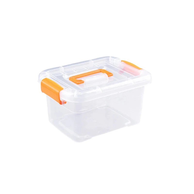 Clear Portable Storage and Organization Boxes for Toys, Clothes, and Snacks