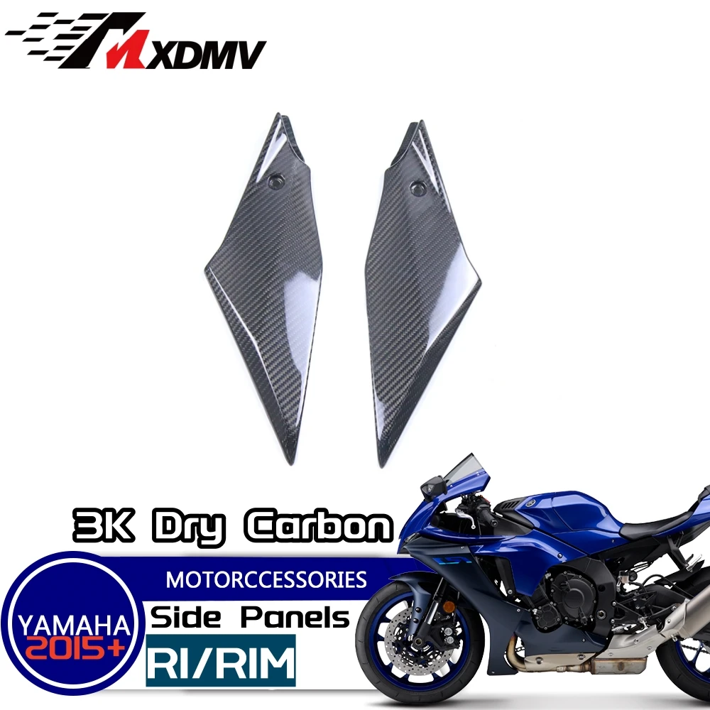 

Для мотоцикла Yamaha R1 R1M 2015 2016 2017 2018 3K Углеродное волокно левый правый бензиновый топливный бак боковые панели обтекатель