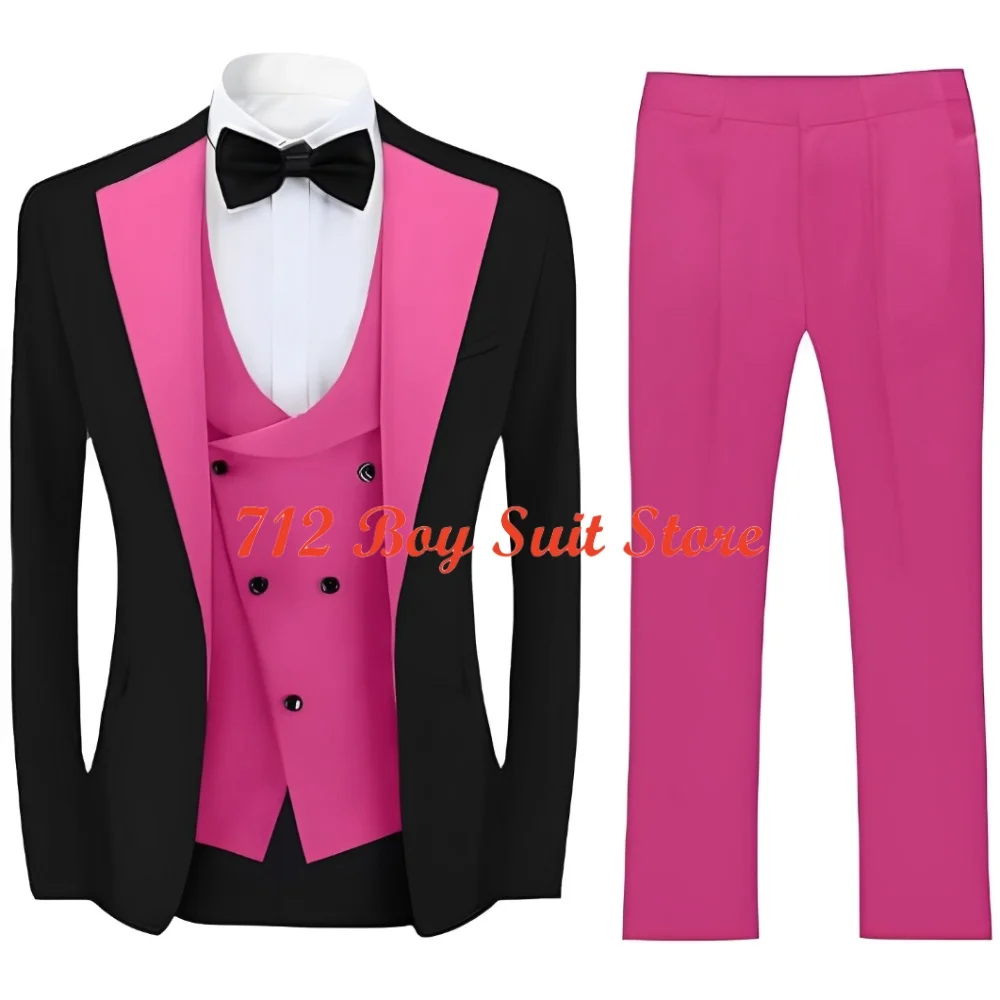 Boys Suit 3 Piece Suit Jacket Pants Vest Formal Wedding Tuxedo Kids Blazer 2-16T Clothes