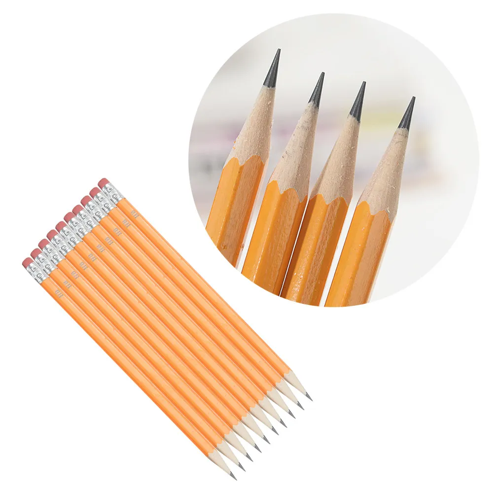 10Pcs 다채로운 쌓을 수 있는 교환용 연필 학생들을 위한 창의적인 문구 선물 교실 보상 생일 선물