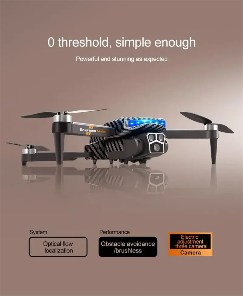 Iconic Brand D9 DRONE 8K Brushless Motor Professional 4K Three Camera Obstacle Avoidance Optical Flow RC Quadcopter Gift Toys 15000M