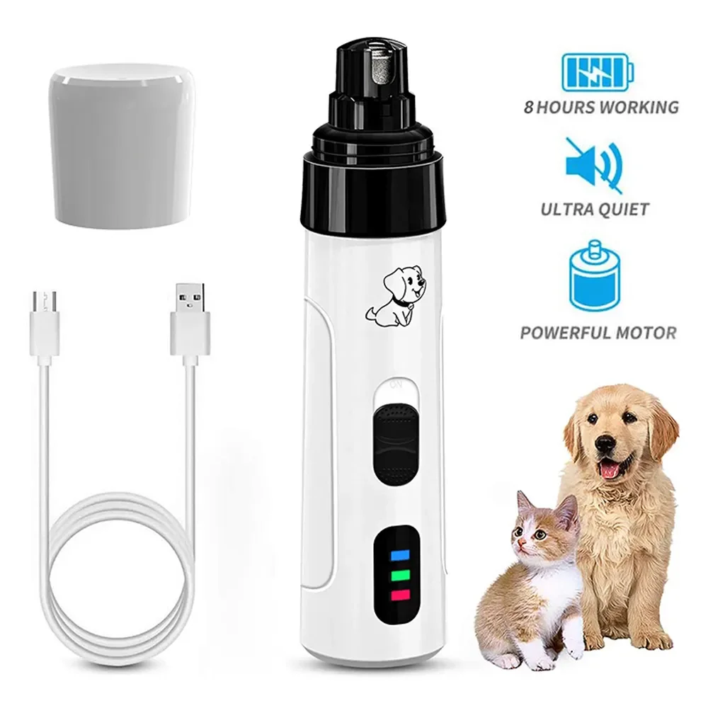 

Rechargeable Grooming Nail Trimmer Cat Quiet Tools Grinders Pet for USB New Electric Dog Clippers Paws Charging