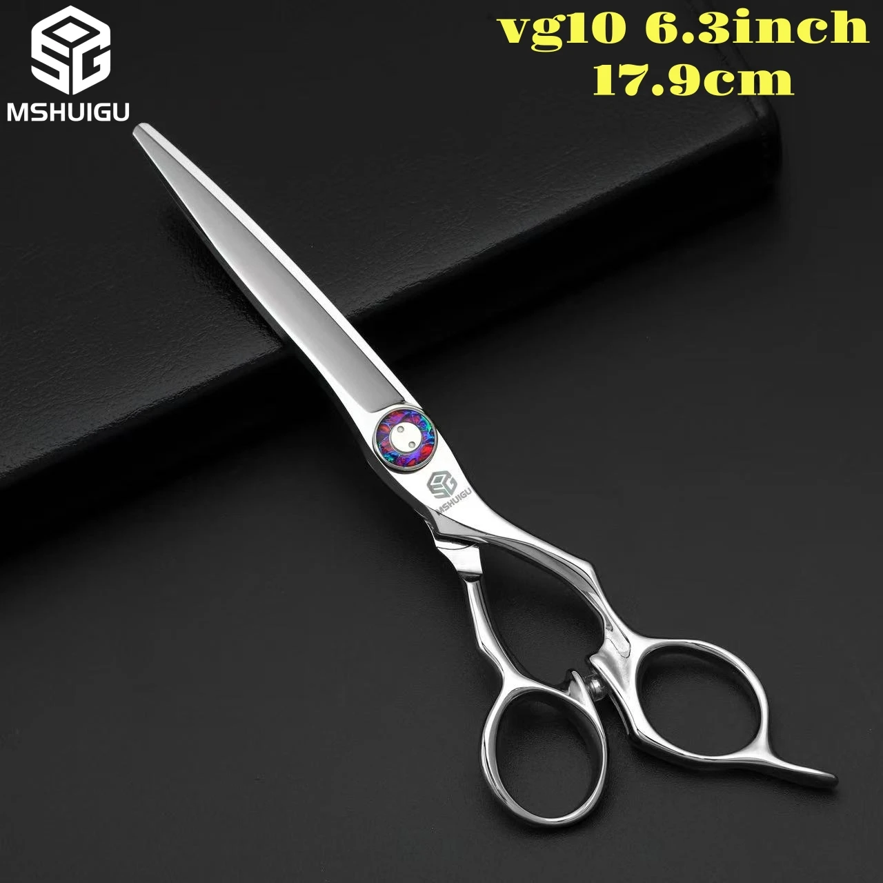 MSHUIGU 6.3인치 전문 이발사 가위 일본 VG10 블레이드 고급 미용 도..