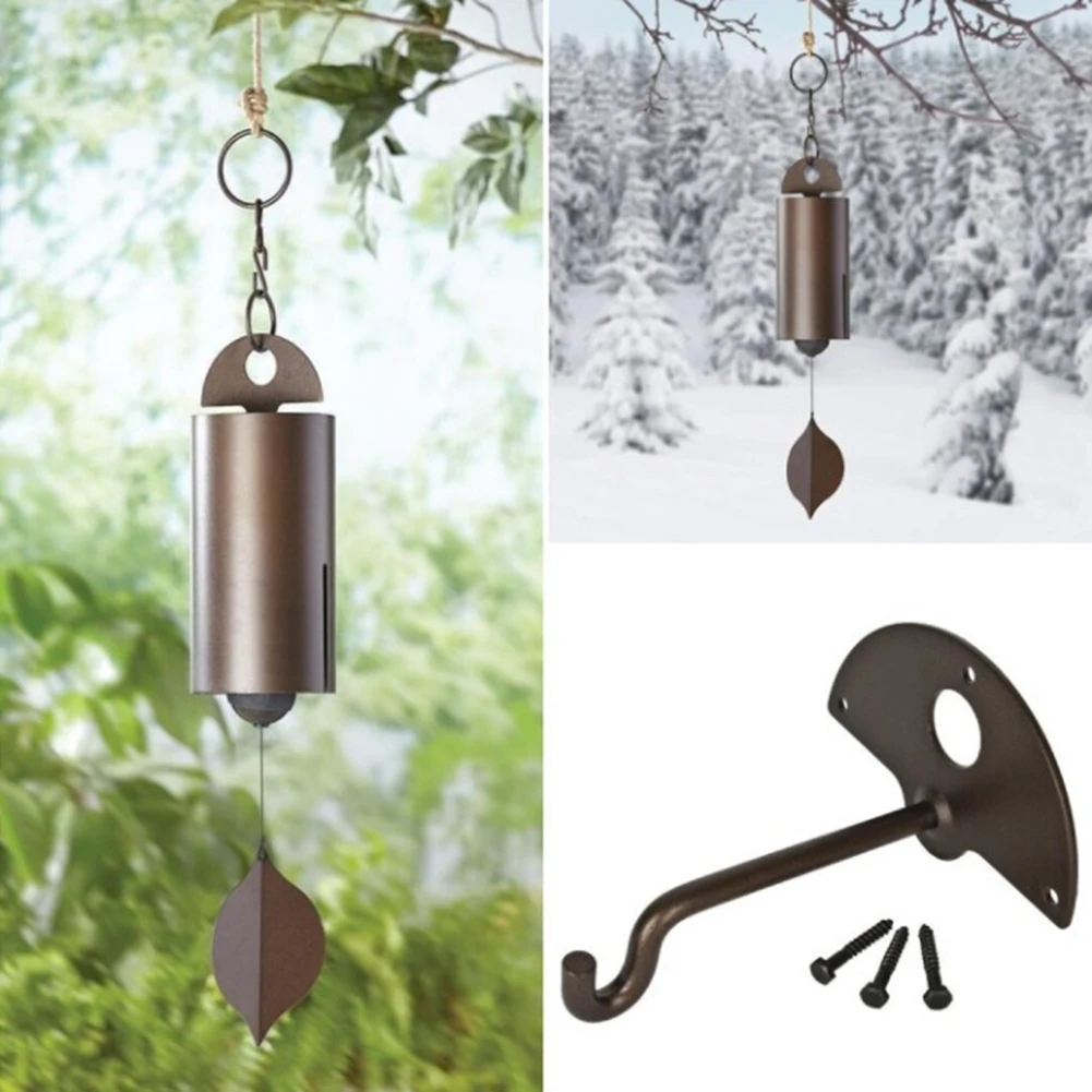 Wind Bell Retro Style Serenity Bell Wind Chimes Deep Resonance Metal Deep Tone Cylinder for Patio Yard Porch Garden Decor