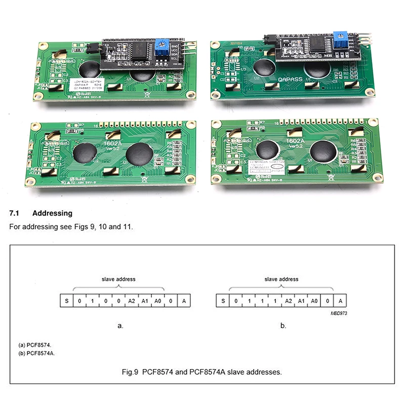 LCD1602 1602 LCD Module Blue / Yellow Green Screen 16x2 Character Display PCF8574T PCF8574 IIC I2C Interface 5V for Arduino |