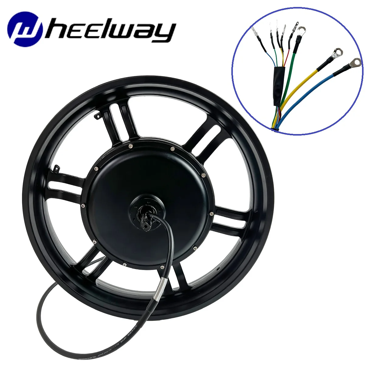 100km/h Stronger Hub Motor 20 Inch 48V60V72V 4500W Motor Double Hall For Electric Motorcycle Electric Scooter Electric Bicycle