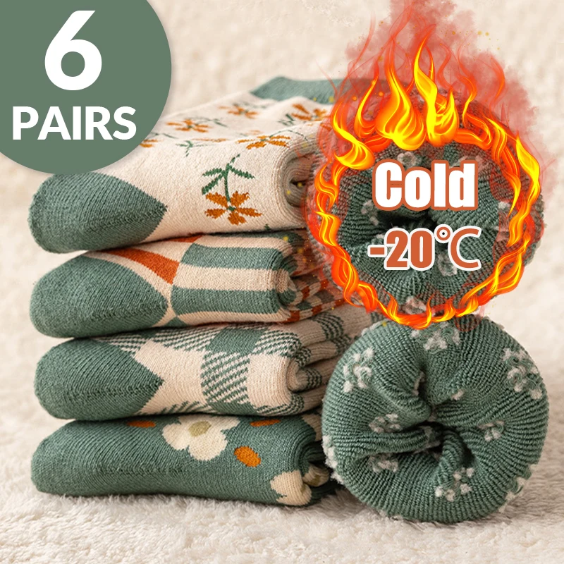 Women Winter Socks 6 Pairs