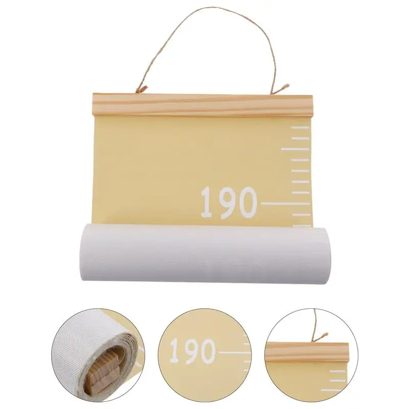 Nordic Style Oil Painting Canvas Cloth Hanging Decoration Kid Growth Height Chart Ruler Pendant Children Room Decoration
