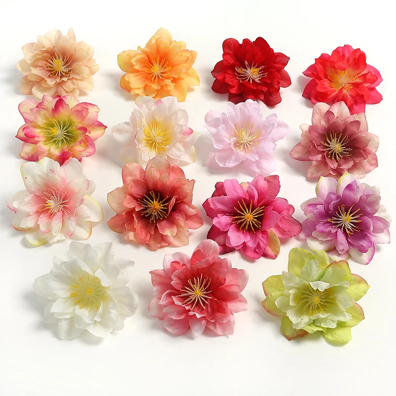 10/20 Stück künstliche Blumenköpfe, 7 cm, künstliche Blumen für Zuhause, Raumdekoration, Garten, Hochzeit, Dekoration, DIY, Basteln, Girlande, Geschenkzubehör – Detail 9