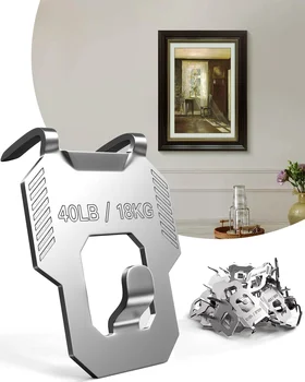 Cintre mural pour cloisons sèches, crochets muraux pour suspendre des photos, miroir, Kit d'affiche pour décoration de chambre et de bureau, outil facile, clou gratuit 1
