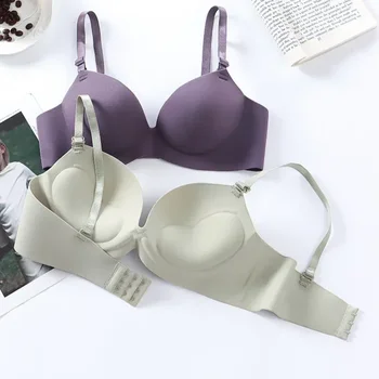 Women Seamless Bra Sexy Push Up Bralette No Wire Girls Students Breathable Lingerie Fashion 3/4 Cup Wireless Female Lingerie 1