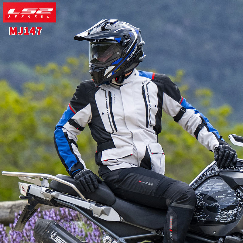 LS2 motorcycle riding suit MJ147 men's motorcycle pull car fall waterproof motorcycle jacket