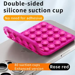 Dual - Sided Suction Phone Stand with Strong Grip - Case & Holder (Rose Red)