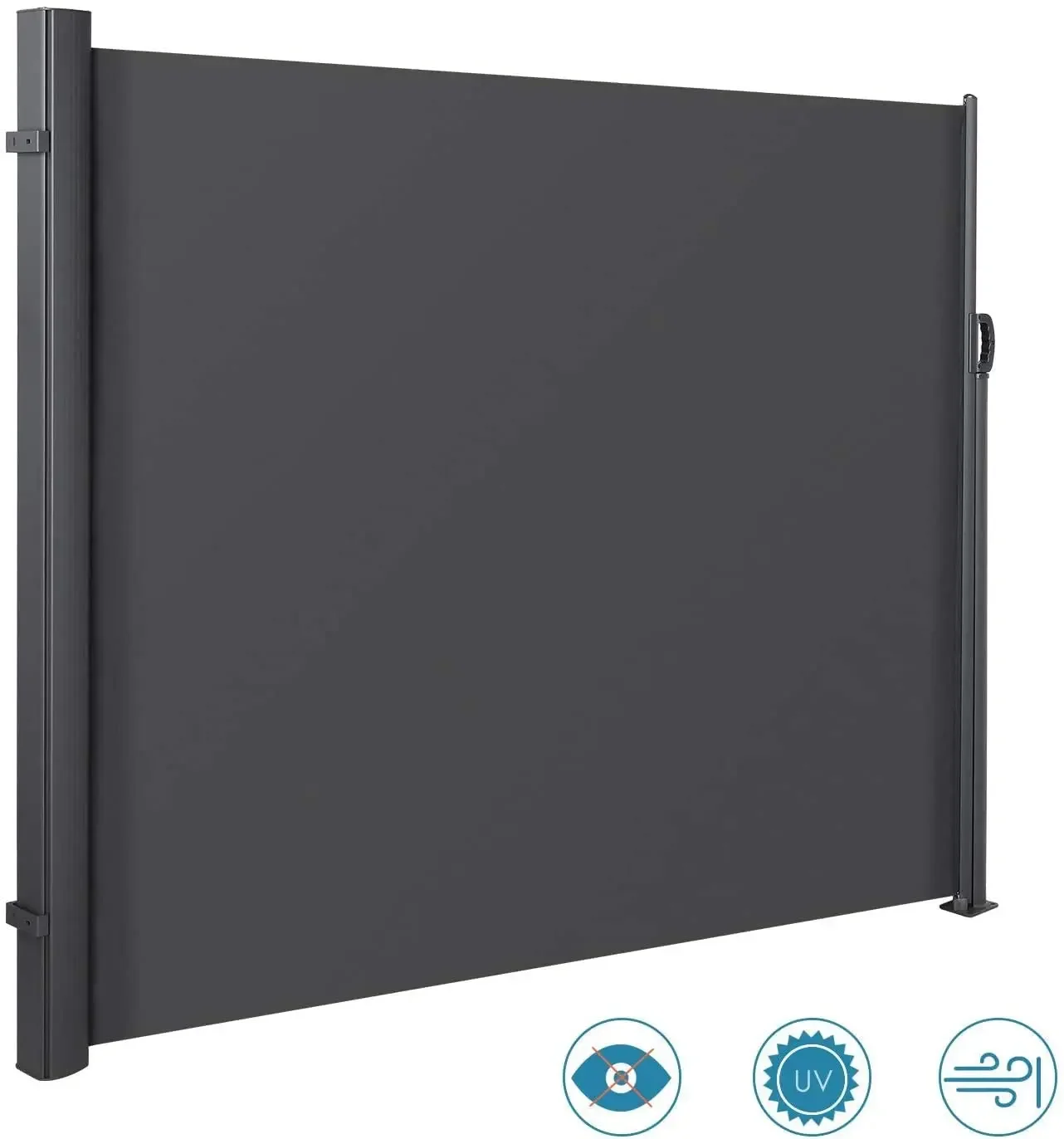 Retractable Side Awning Outdoor Patio Pool Water Repellent Garden Terrace Sun Shade Screen Privacy Divider Deck Wind Fence