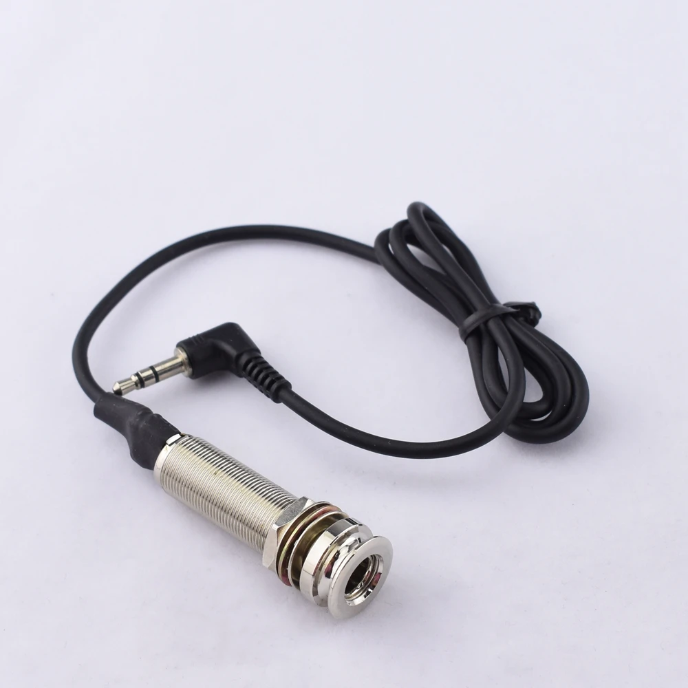 1 Set 6.35MM Long Threaded Stereo Output Jack For Acoustic Guitar