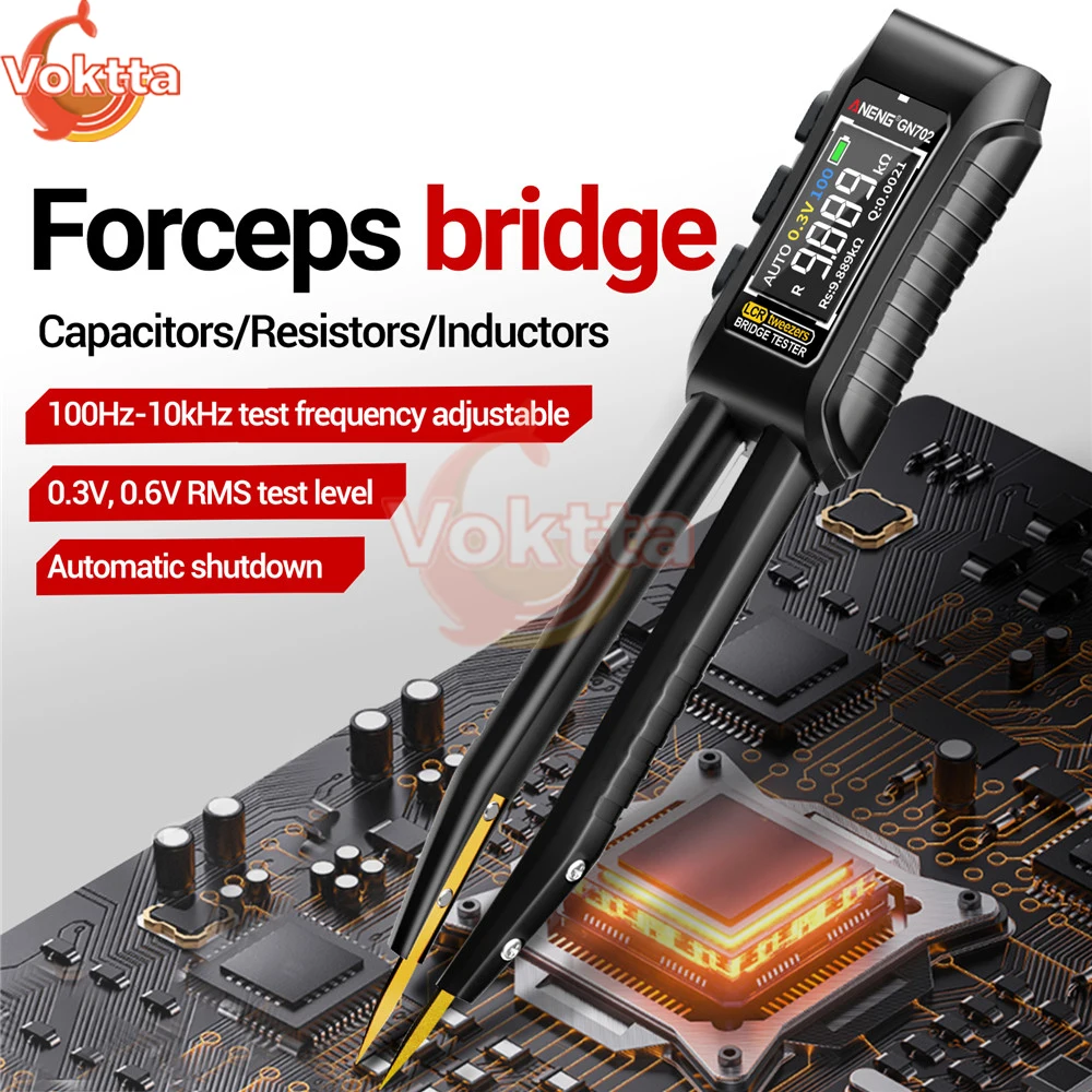 LCR Digital Bridge Multimeter Smart SMD Tester High-precision Resistance Capacitance Meter Diode Inductance Tester Tools
