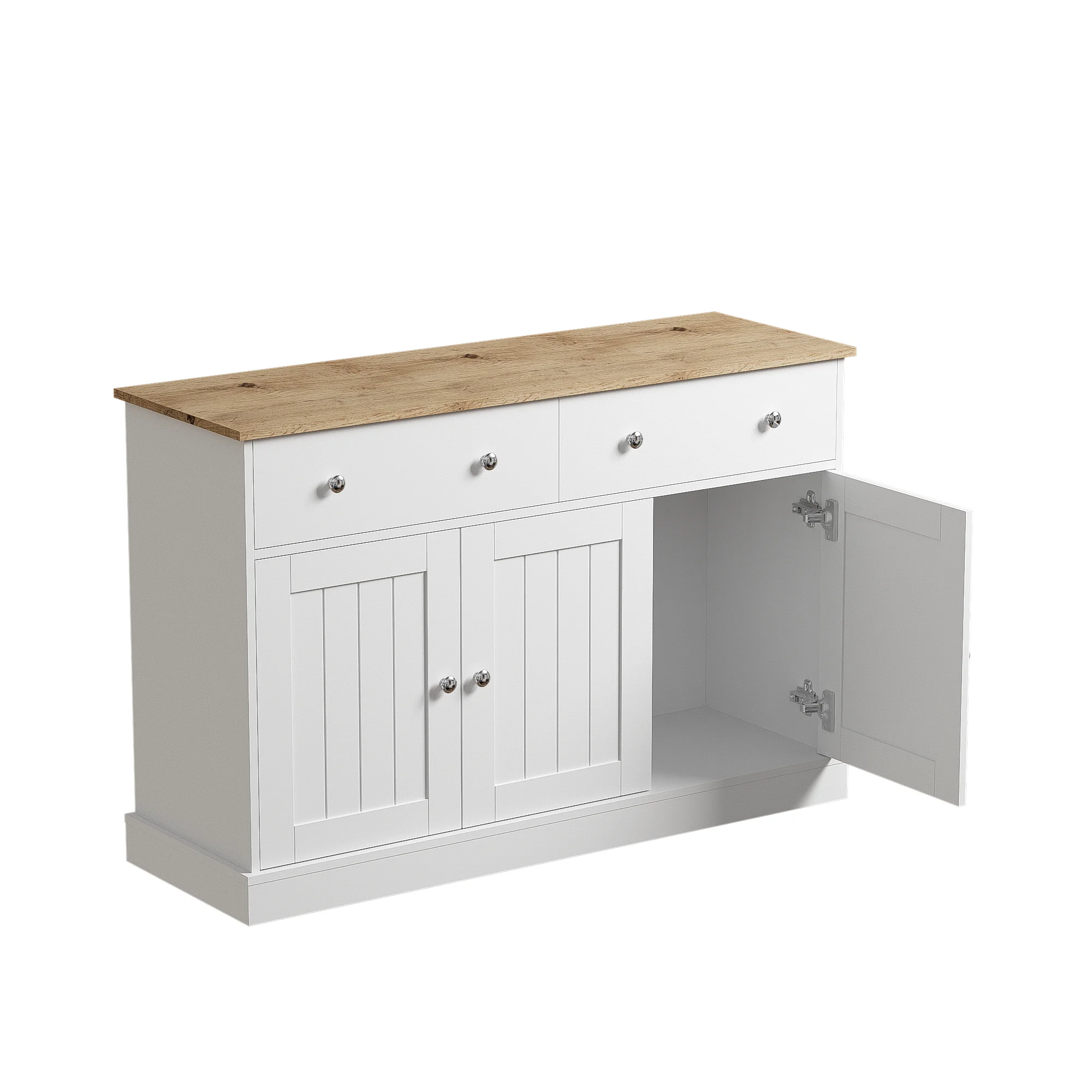 Sideboard, Wohnzimmerschrank mit graviertem Muster, viel Stauraum – Detail 19