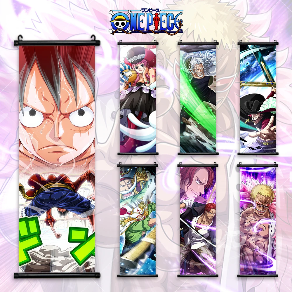 One Piece Anime Canvas Poster Vivi Wall Art Shanks Decorazione Della Casa Edward Newgate Hanging Painting Kaido Scroll Picture Big Mom