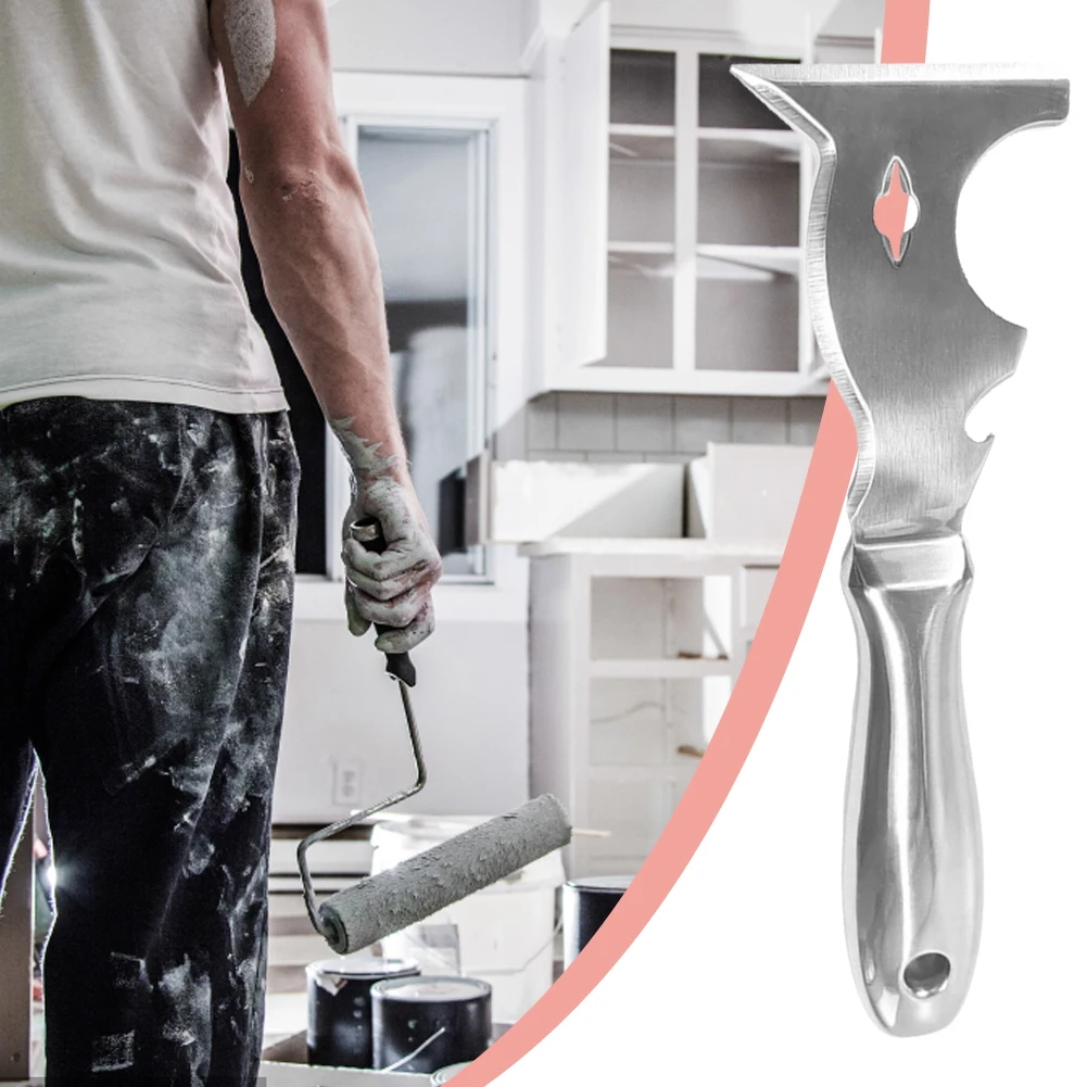 10 in 1 Putty Knife Spackle Tool Stainless Steel Putty Scraper Multifunction Metal Scraper Taping Knife Multi Use Painters Tool putty knife scraper drywall spatula wall scraper paint scraper