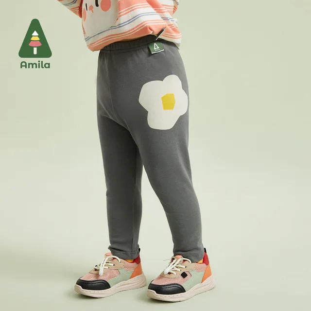 Amila 여아용 아기 레깅스, 귀여운 밀라노 벨벳 원단, 편안한 착용감