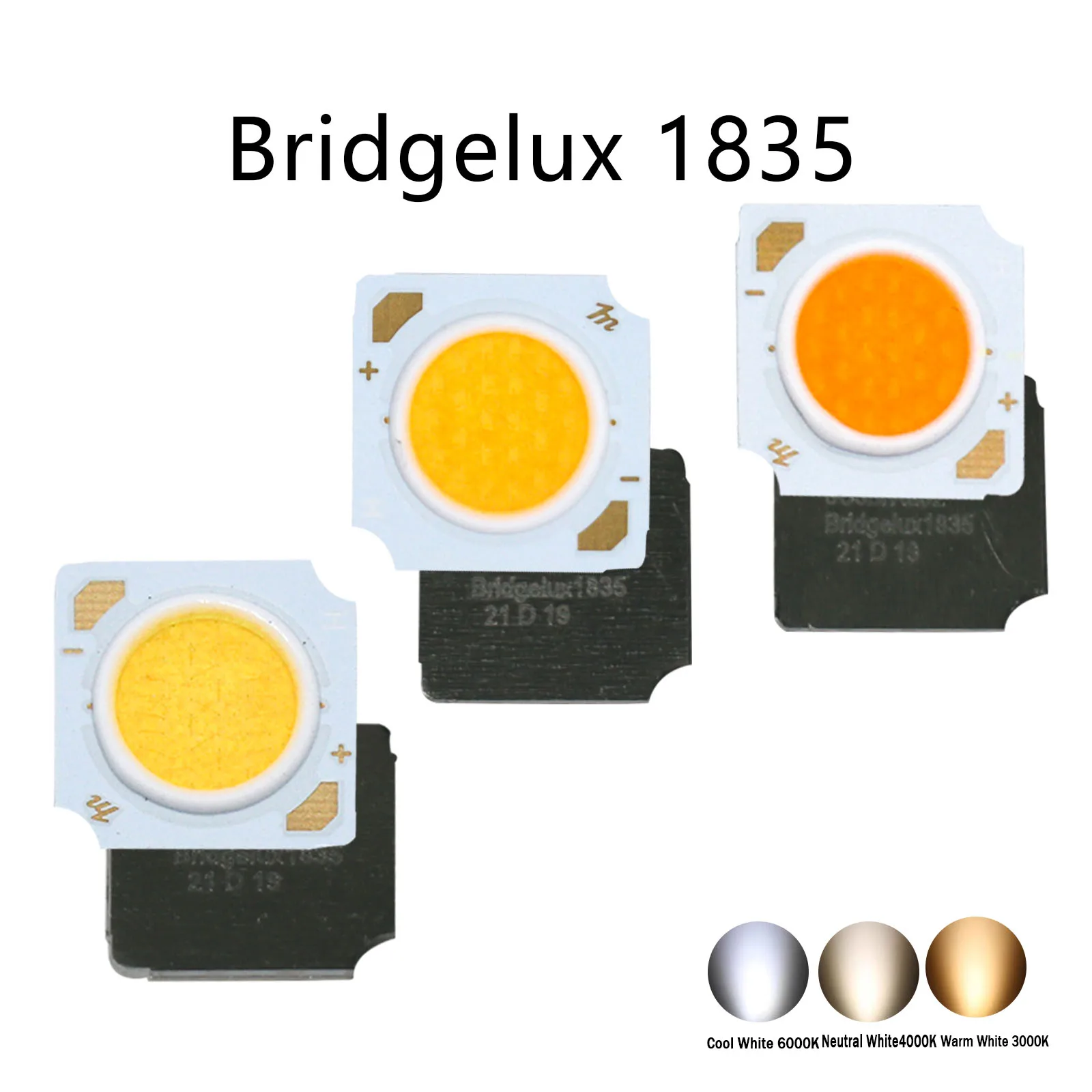 

LED COB 10pcs Bridgelux Crystal 1835 Chip Matrix Lamp Beads 7-12W 23 Cold Warm White For Indoor Lighting Decoration Spotlights