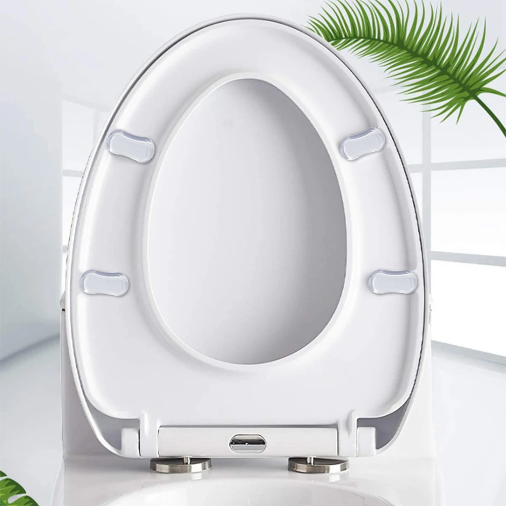 5pcs Strong Adhesive Universal Home Replacement Parts Hygienic Pads Shockproof Toilet Seat Bumper Buffer Protective Bathroom