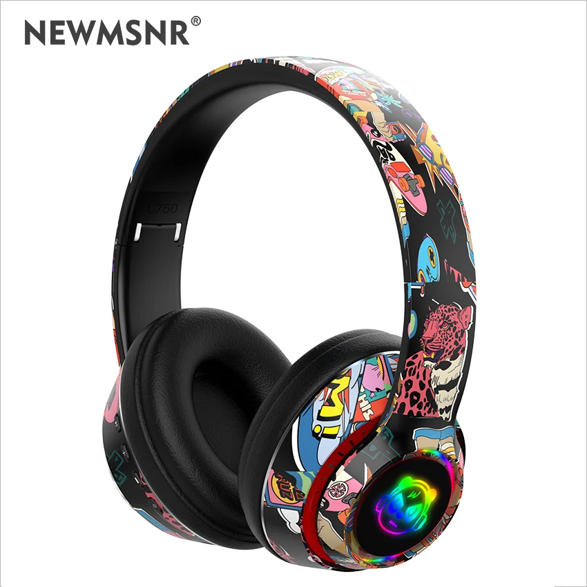 New Wireless Gamer Headphone For Cell Phone with mic RGB Light  Gaming  headset For Kids PC PS4 Gamer Support TF Card - AliExpress