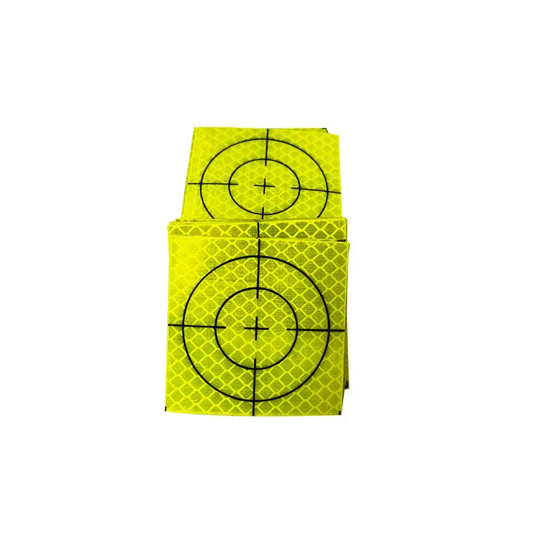 100pcs 크기 60x60mm 20 30 40 50mm 토탈 스테이션 조사 용 반사판 시트 지리 형광 녹색 시트 반사 스티커