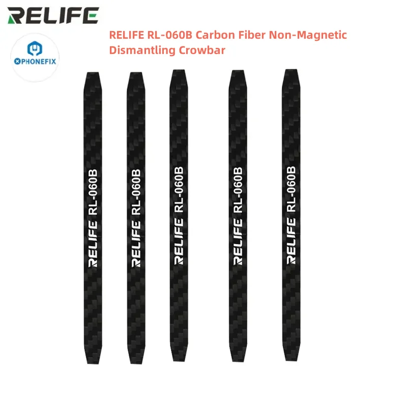 RELIFE RL-060B 탄소 섬유 비자성 분해 크로우바 휴대폰 수리 분해 정전기 방지 크로우바 수리 도구