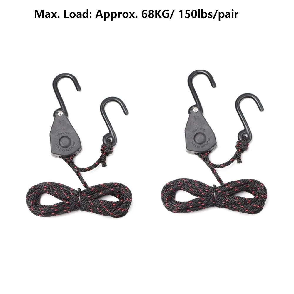 Adjustable Pulley Ratchet Rope Fasteners for Camping and Outdoor Use