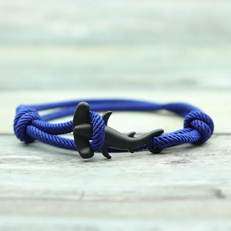 Marine Flat Shark Rope Bracelet Unisex Grade A Handmade Knitted