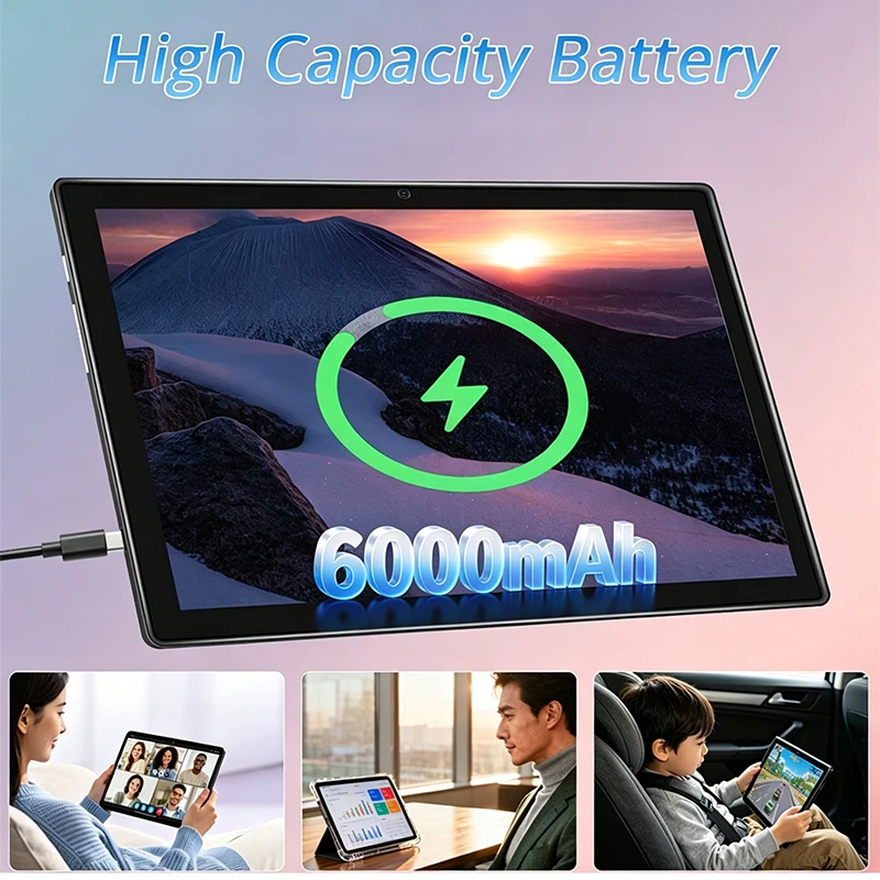 새로운 10.1인치 태블릿 글로벌 버전 안드로이드 13 옥타 코어 4GB 램 64GB 롬 4G LTE 듀얼 SIM HD 태블릿 PC 6000mAh