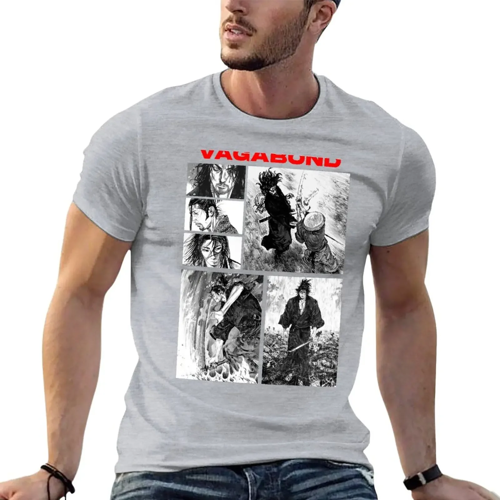 T-Shirt Vagabond Manga Asciugatura Rapida Nuova Edizione Abbigliamento Uomo